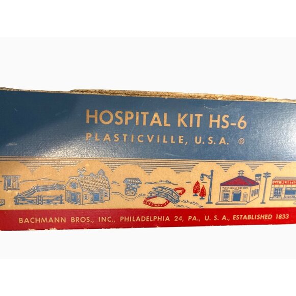 Plasticville U.S.A. Hospital Kit Model Building For Train Set Vintage - Picture 11 of 14